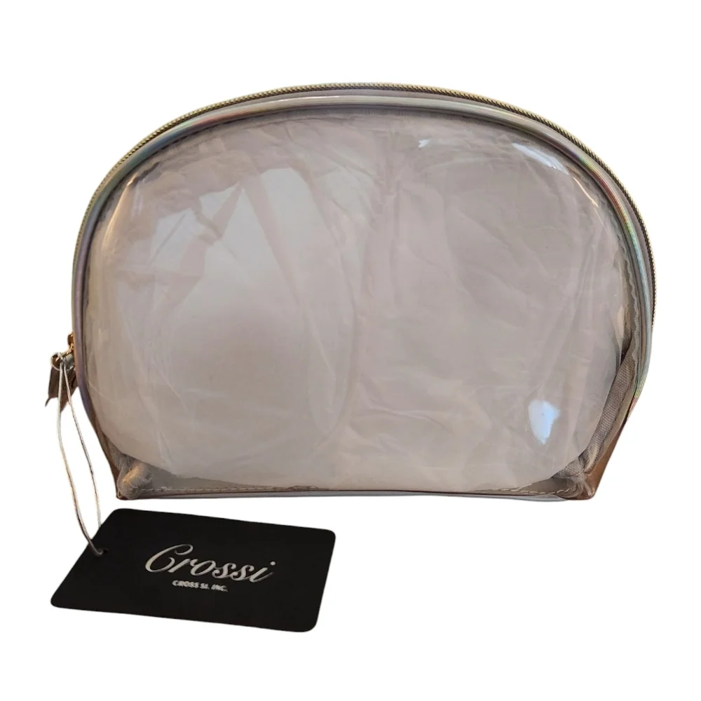 Crossi White Cosmetic Bag NWT | Makeup Bag Travel Toiletry Organizer Pouch